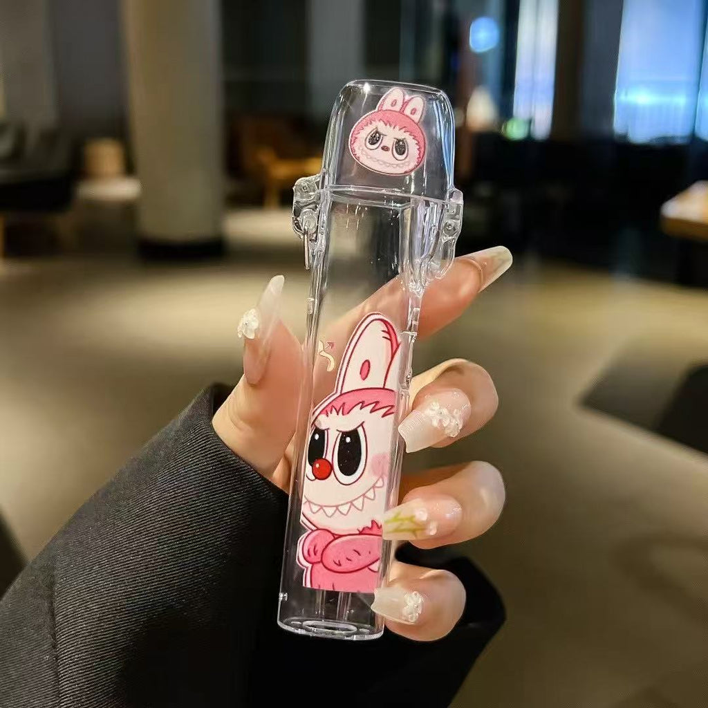 Labubu彈蓋保護殼 拉布布印花圖案 一代主機保護殼