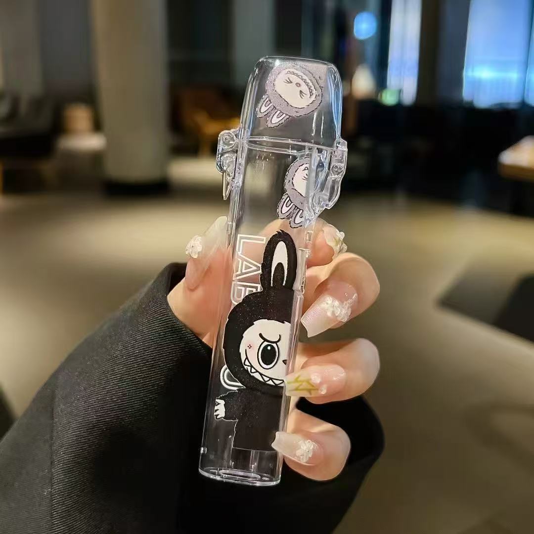 Labubu彈蓋保護殼 拉布布印花圖案 一代主機保護殼