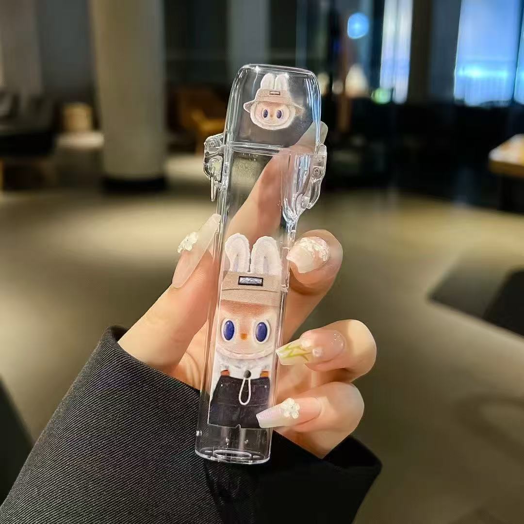 Labubu彈蓋保護殼 拉布布印花圖案 一代主機保護殼