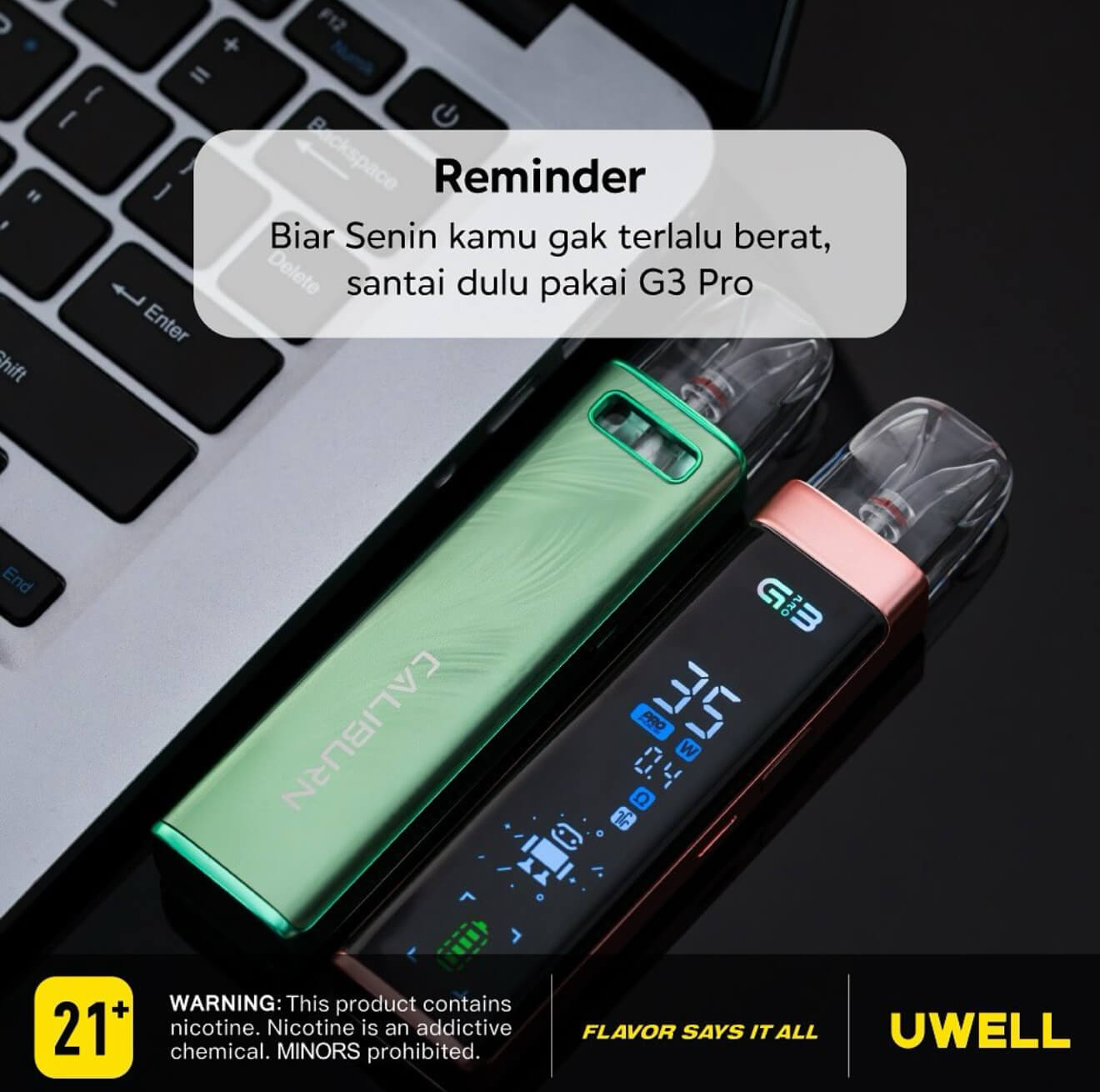 UWELL Caliburn G3 Pro 咖哩棒注油主機套裝