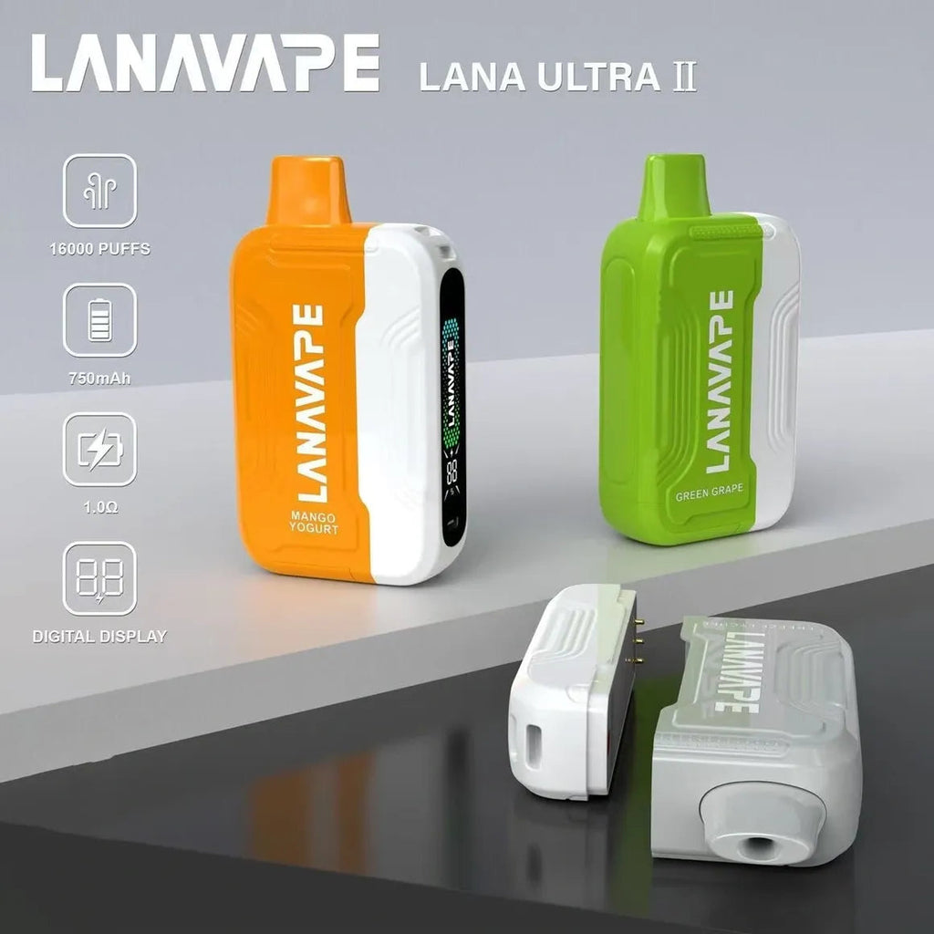 【買3顆彈送主機】LANA 組合拋棄式16000口 智慧顯示 磁吸換彈
